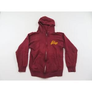 Medallion Named Jarrett Hoodie Sweatshirt Maroon Sz S-M 1980s